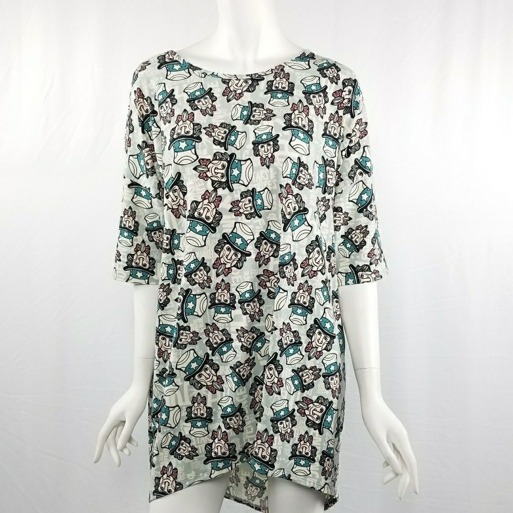 NWT Lularoe XL Uncle Sam Irma Tunic Top